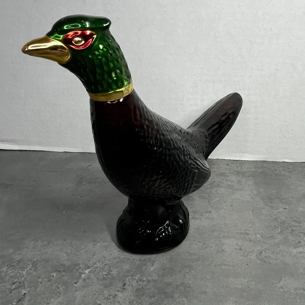Vintage Avon Pheasant Decanter Oland After Shave Glass Bottle Collectible Brown‎